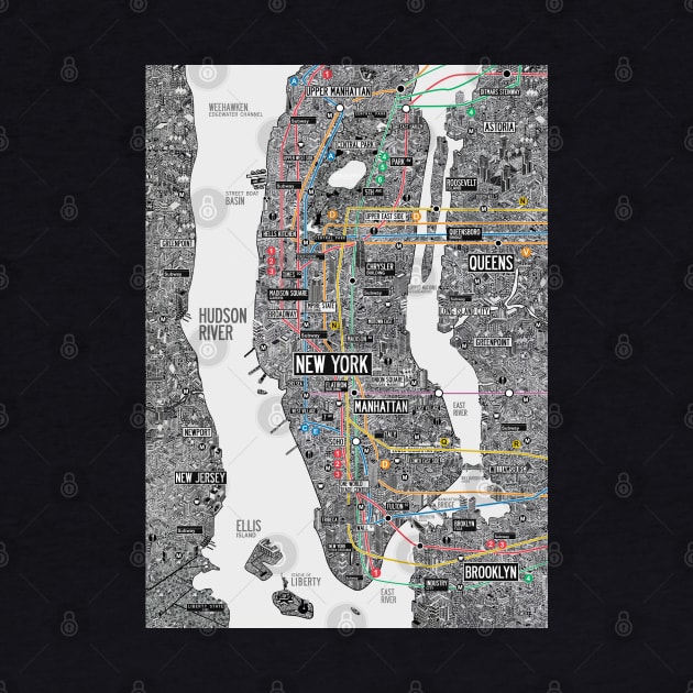 New York city subway map by ol1ie